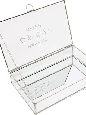 “Happily Ever After” Glass Keepsake Box For Weddings, Memories, etc.